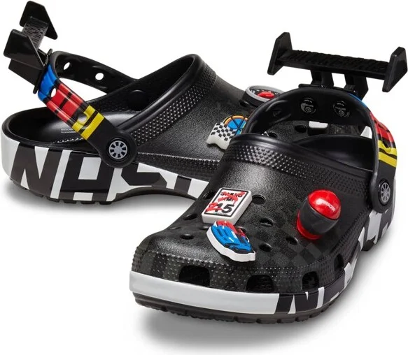 Crocs Adult NASCAR Classic Clogs, Black, M12 - Image 2