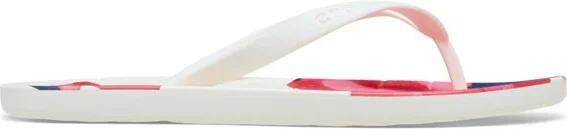 Crocs Adult Painted Sandals Floral Flip Flop Sandals, Chalk, W11/M9