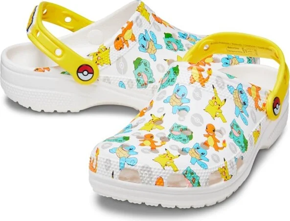 Crocs Adult Pokémon II Classic Clogs, White/Multi, M13 - Image 2