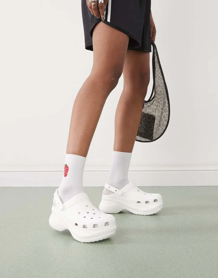 Crocs Bae clogs in white - Image 2