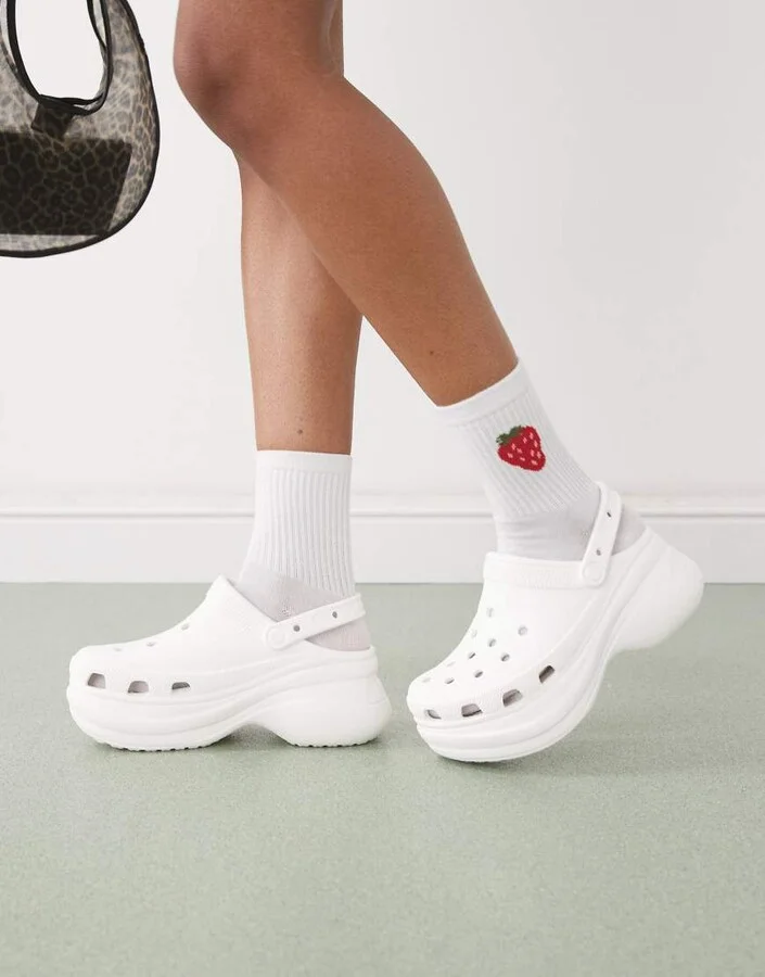Crocs Bae clogs in white - Image 4