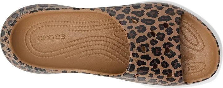 Crocs Bae Slide Women's Sandals Sepia/Leopard : 6 M, Synthetic - Image 2