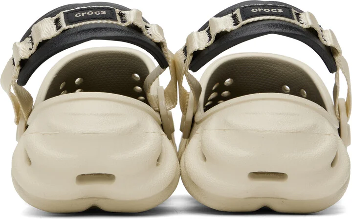 Crocs Beige & Black Echo Clogs - Image 2