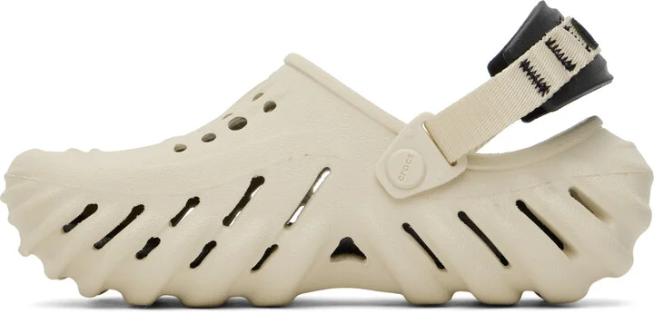 Crocs Beige & Black Echo Clogs - Image 3