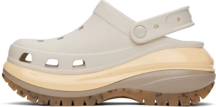 Crocs Beige Mega Crush Clogs - Image 3