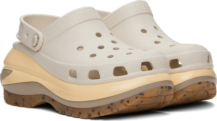 Crocs Beige Mega Crush Clogs - Image 4