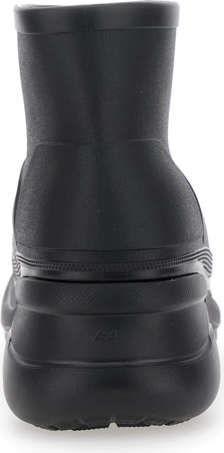 'crocs' Black Ankle Boots With Embossed Logo On The Front In Tech Fabric Man - Image 4