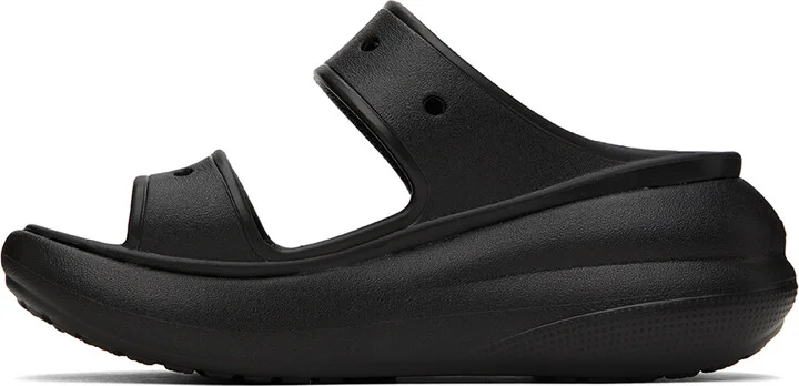 Crocs Black Classic Crush Sandals - Image 3