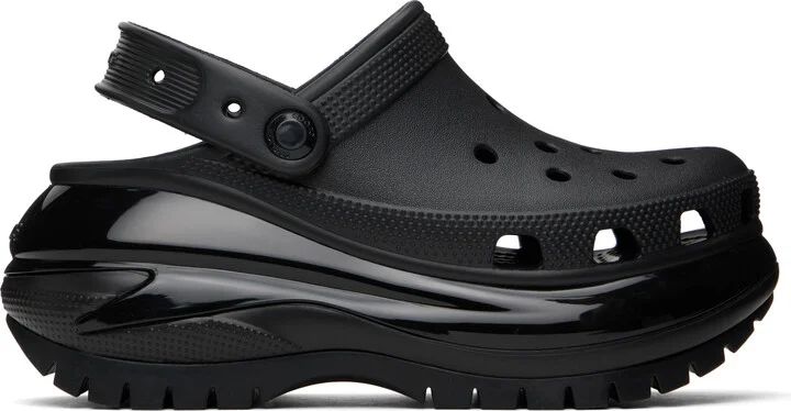 Crocs Black Mega Crush Clogs