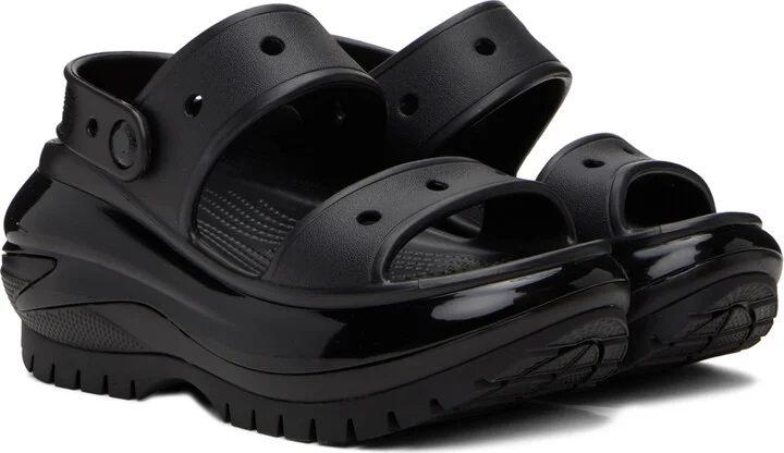 Crocs Black Mega Crush Sandals - Image 4