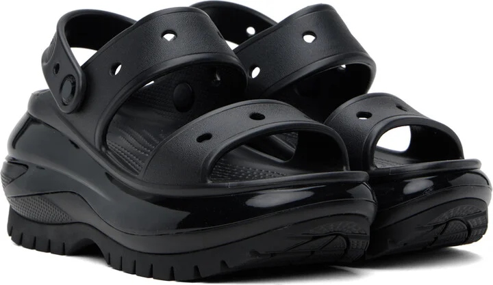 Crocs Black Mega Crush Sandals - Image 4