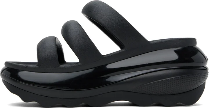 Crocs Black Mega Crush Triple Strap Sandals - Image 3