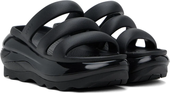 Crocs Black Mega Crush Triple Strap Sandals - Image 4