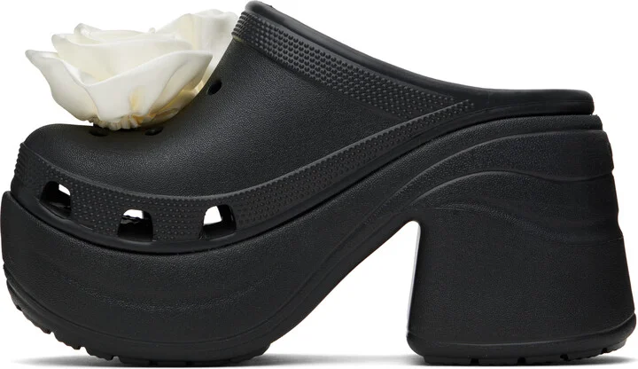 Crocs Black Siren Rosette Clogs - Image 3