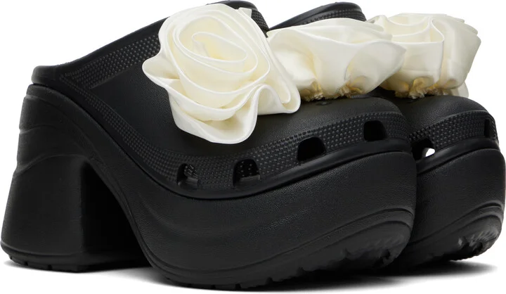 Crocs Black Siren Rosette Clogs - Image 4