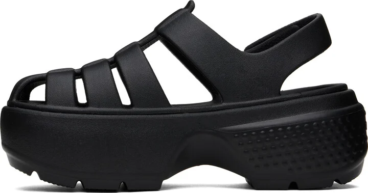 Crocs Black Stomp Fisherman Sandals - Image 3