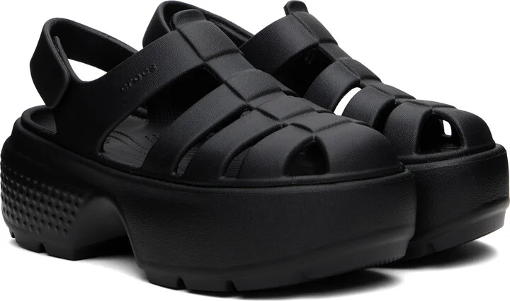 Crocs Black Stomp Fisherman Sandals - Image 4