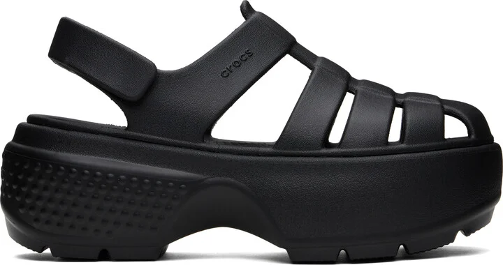 Crocs Black Stomp Fisherman Sandals