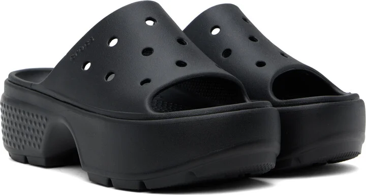Crocs Black Stomp Slides - Image 4