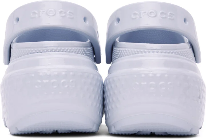 Crocs Blue Stomp High Shine Clogs - Image 2