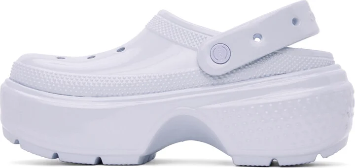 Crocs Blue Stomp High Shine Clogs - Image 3