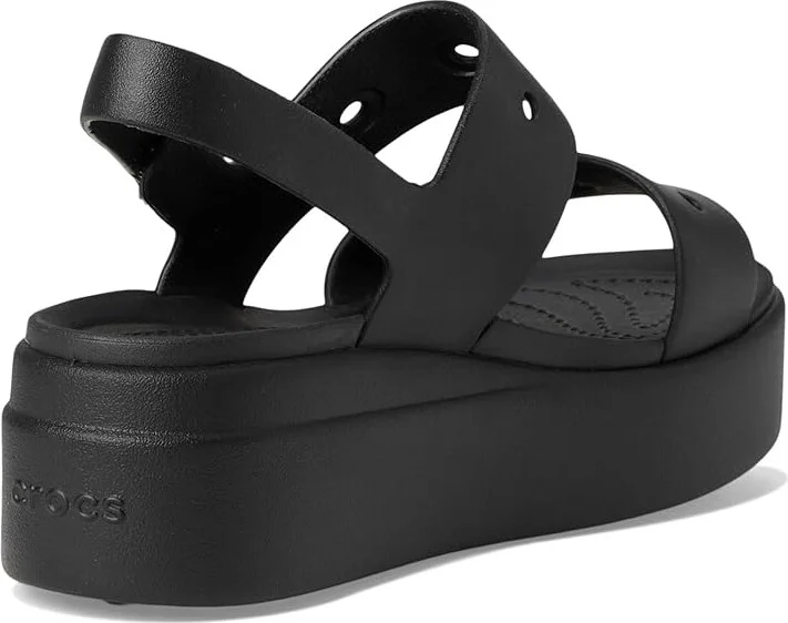 Crocs Brooklyn 4U Low Wedges Women's Sandals Black : 9 M, Synthetic - Image 4