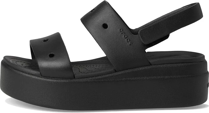 Crocs Brooklyn 4U Low Wedges Women's Sandals Black : 9 M, Synthetic - Image 6