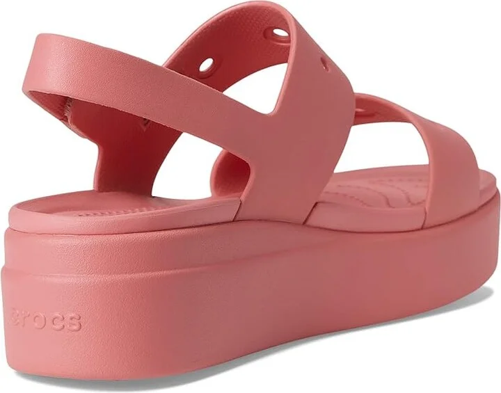 Crocs Brooklyn 4U Low Wedges Women's Sandals Hot Blush : 5 M, Synthetic - Image 4