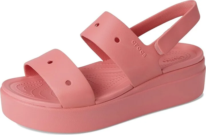 Crocs Brooklyn 4U Low Wedges Women's Sandals Hot Blush : 5 M, Synthetic - Image 5