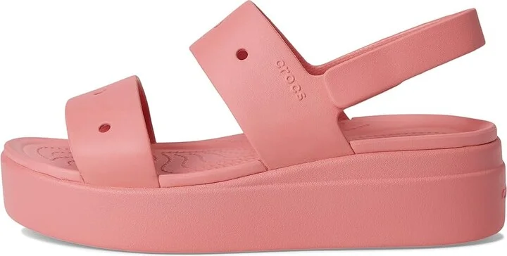 Crocs Brooklyn 4U Low Wedges Women's Sandals Hot Blush : 5 M, Synthetic - Image 6