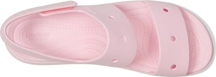 Crocs Brooklyn 4U Low Wedges Women's Sandals Pink Milk : 6 M, Synthetic - Image 2