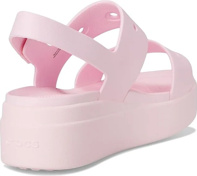 Crocs Brooklyn 4U Low Wedges Women's Sandals Pink Milk : 6 M, Synthetic - Image 4