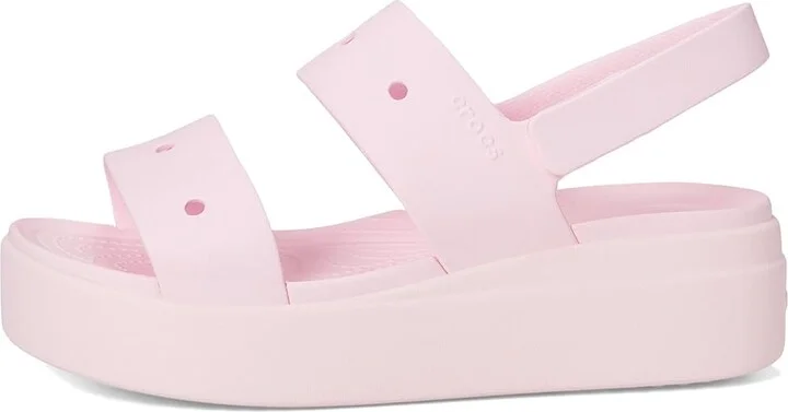 Crocs Brooklyn 4U Low Wedges Women's Sandals Pink Milk : 6 M, Synthetic - Image 6