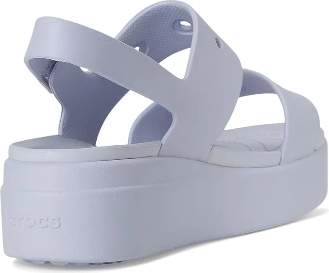 Crocs Brooklyn 4U Low Wedges Women's Sandals Purple Moon : 9 M, Synthetic - Image 4