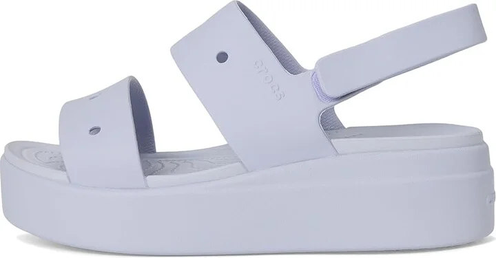 Crocs Brooklyn 4U Low Wedges Women's Sandals Purple Moon : 9 M, Synthetic - Image 6