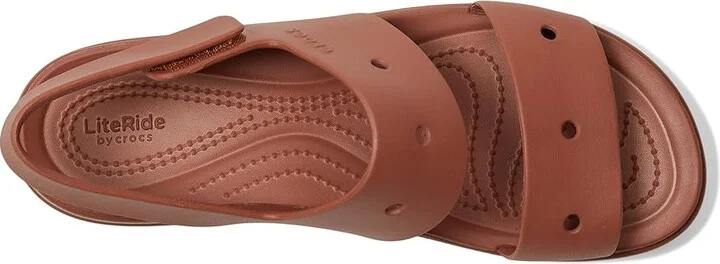 Crocs Brooklyn 4U Low Wedges Women's Sandals Rust : 5 M, Synthetic - Image 2
