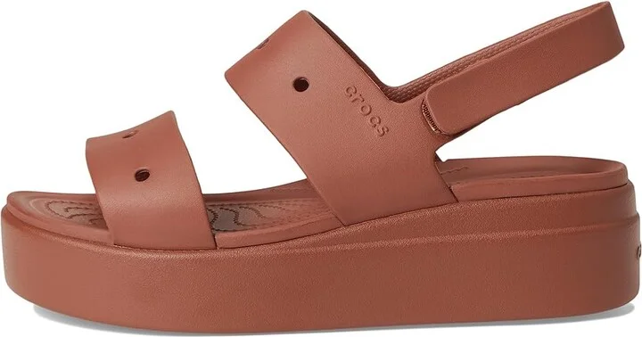 Crocs Brooklyn 4U Low Wedges Women's Sandals Rust : 5 M, Synthetic - Image 6