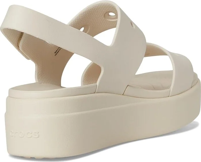 Crocs Brooklyn 4U Low Wedges Women's Sandals Stucco : 4 M, Synthetic - Image 4