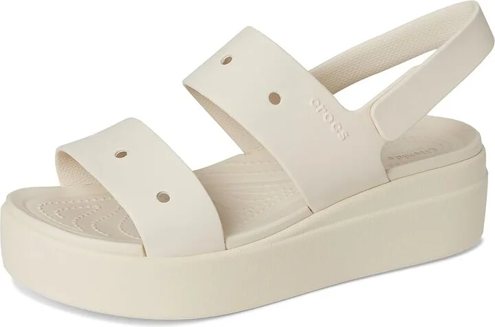Crocs Brooklyn 4U Low Wedges Women's Sandals Stucco : 4 M, Synthetic - Image 5