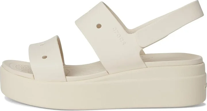 Crocs Brooklyn 4U Low Wedges Women's Sandals Stucco : 4 M, Synthetic - Image 6