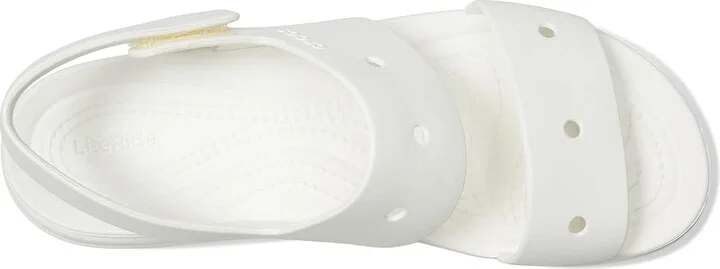 Crocs Brooklyn 4U Low Wedges Women's Sandals White : 4 M, Synthetic - Image 2