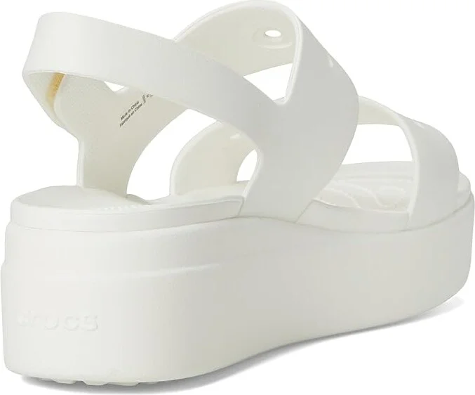 Crocs Brooklyn 4U Low Wedges Women's Sandals White : 4 M, Synthetic - Image 4