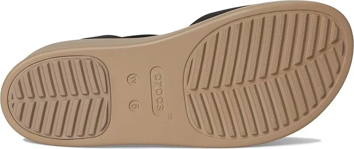 Crocs Brooklyn Ankle Strap Wedges Women's Shoes Black/Mushroom : 10 M - Image 3