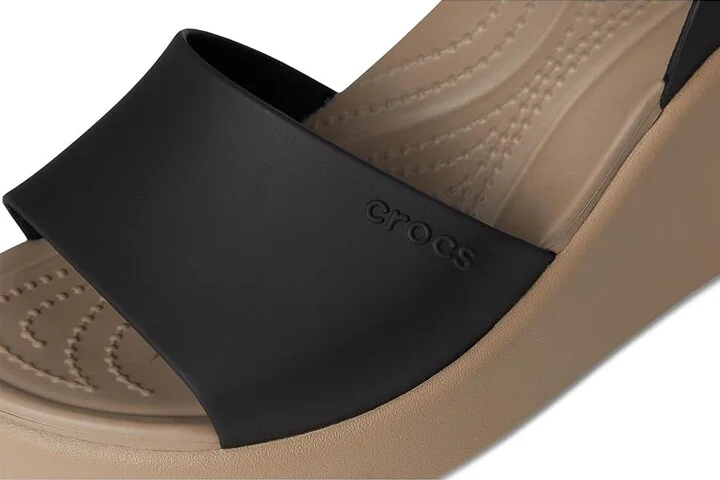 Crocs Brooklyn Ankle Strap Wedges Women's Shoes Black/Mushroom : 10 M - Image 7