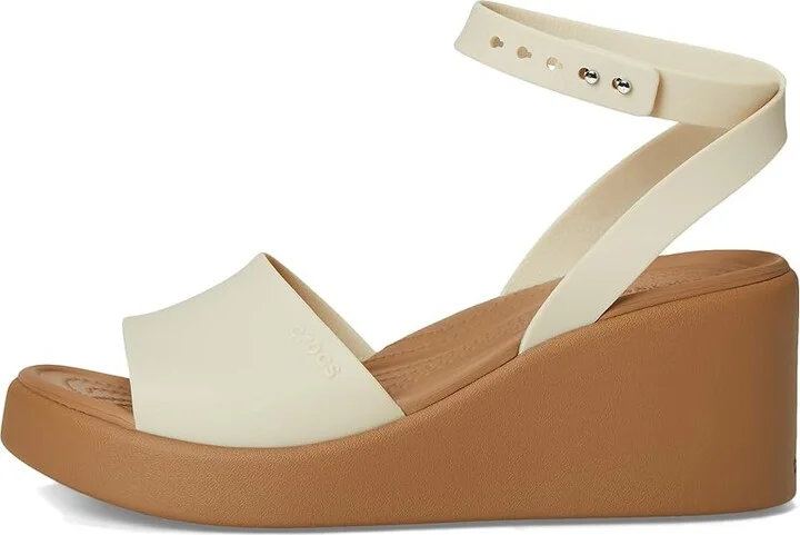 Crocs Brooklyn Ankle Strap Wedges Women's Shoes Sandstone/Sepia : 9 M - Image 6