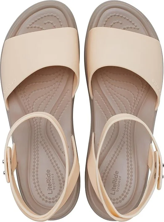 Crocs Brooklyn Ankle Strap Wedges Women's Shoes Shitake : 10 M - Image 2