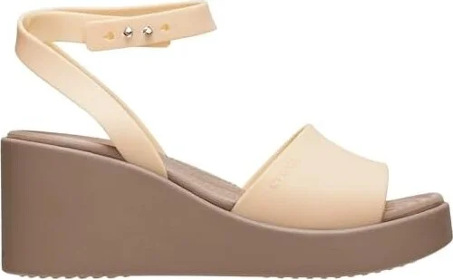 Crocs Brooklyn Ankle Strap Wedges Women's Shoes Shitake : 10 M - Image 6