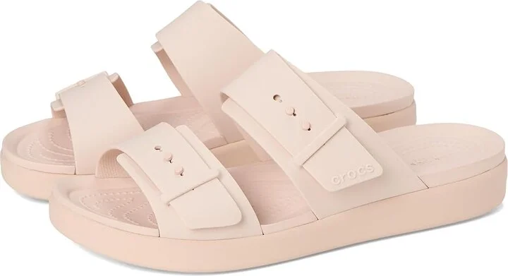 Crocs Brooklyn Buckle Low Low Women's Sandals Quartz : 9 M, Synthetic