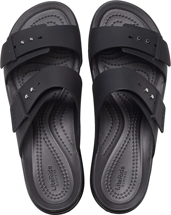 Crocs Brooklyn Buckle Low Wedge Women's Shoes Black 1 : 10 M - Image 2