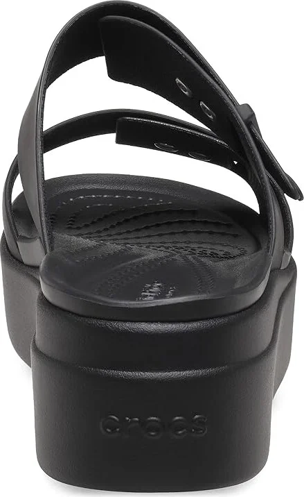 Crocs Brooklyn Buckle Low Wedge Women's Shoes Black 1 : 10 M - Image 4